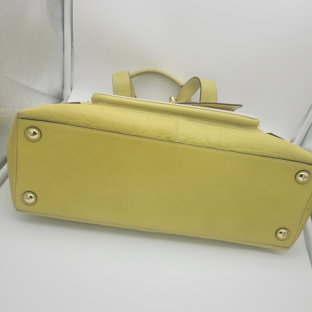 Coach  Hampton Miranda Canvas embossed leather Satchel M0793-11954 - Picture 11 of 16